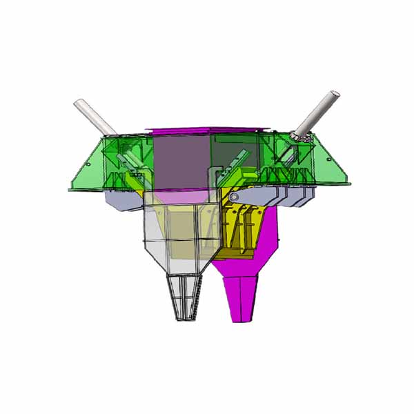 Hydraulic double slide feed device